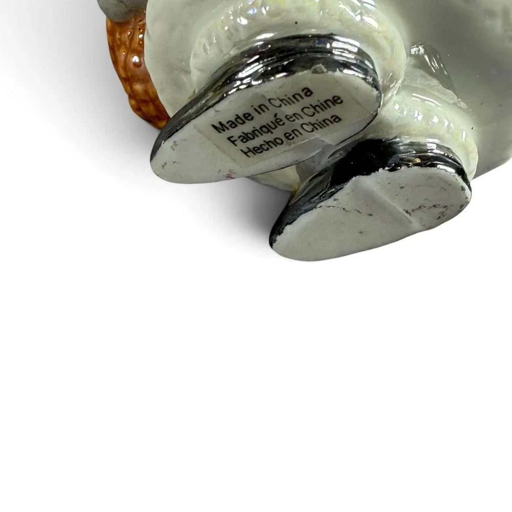 Ceramic Christmas Ornament Set Santa Sleigh Mrs Claus Elf